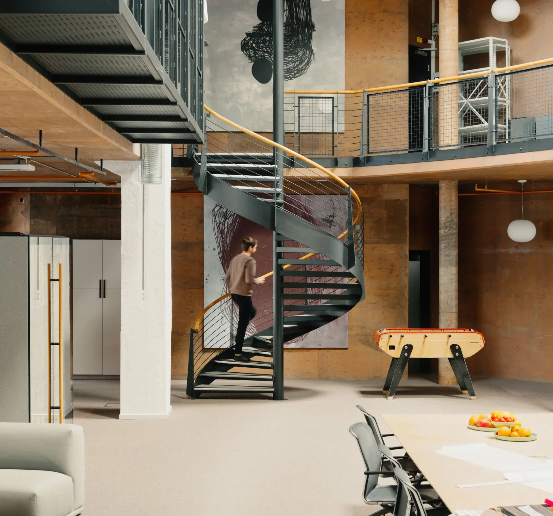 Spiraltrappen mellom etasjene